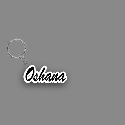 SY Gifts SYG Oshana Name Keychain White And Black Key Chain