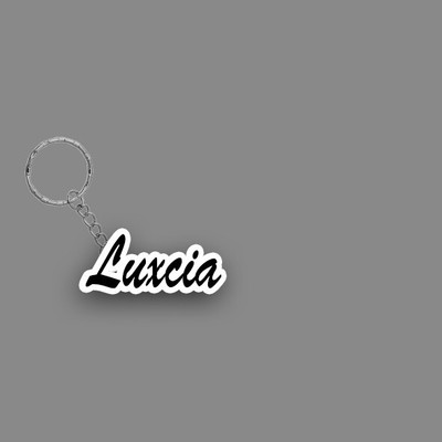 SY Gifts SYG Luxcia Name Keychain White And Black Key Chain