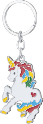 twilight shine Cute Unicorn Keychain with Heart Design, Perfect for Gifts or Personal Use Key Chain
