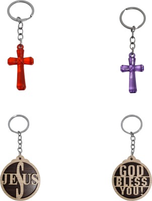 BLESSINGS Set Of 4 Cross Combination (18) Key Chain