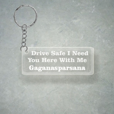SY Gifts Drive SafeDesign With Gaganasparsana Name Key Chain