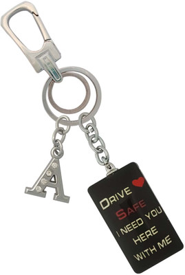 SHOKY LOOKS Beautiful Black 3D Drive Safe With A Letter Ideal for Gifting Locking Lock Key Chain