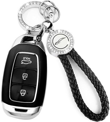 MISMIL Bling Car Rhinestone Keychain Universal Leather Screwdriver Key Chain