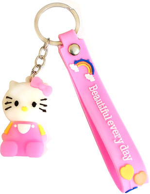 MISMIL Cute 3D Hello Kitty Keychain For Girls & Boys Pink Key Chain