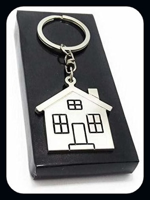 BBG BBG_Home Or House Metal Keychain Silver original Steel-A Key Chain