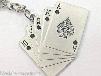 gtrp Playing Cards Stainless Steel Metal For Gifting 02-New818 Key Chain