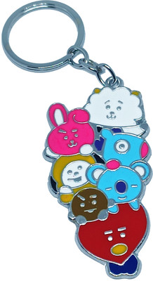 kd collections KD-652 BTS Keychain BT21 Metal Keychain - Multicolor - Pack of 1 Keychain Key Chain