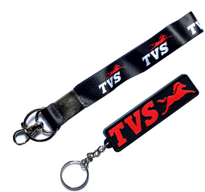 Meeko.com Red tvs rubber with black tvs tag bike key chain Key Chain