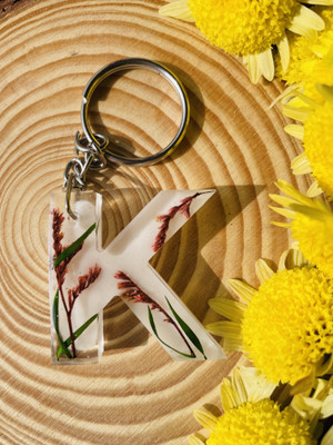 crafcan Resin Real Flower Keychain |Pack of 1 Key Chain