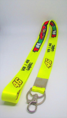 GKCH keychain-Yellow Fabric VR46 hook locking Key Chain