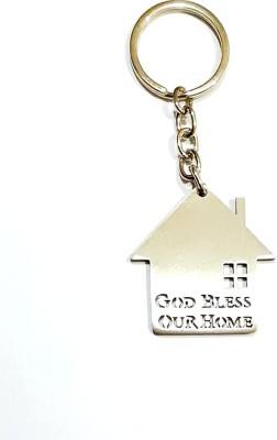 MAG BEE Metal God Bless Our House Or Home Key Chain