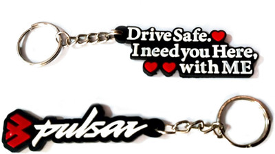 Meeko.com Pulsar with Drive safe Rubber bike key chain 01 Key Chain