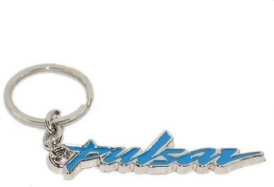 Blue Aura Bajaj Pulsar Blue Logo Metal Key Chain