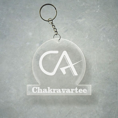 SY Gifts Chartered Accountant CA Design With Chakravartee Name Key Chain