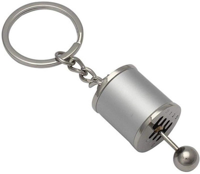LAVITRA 6Speed Gear Box Keychain Chrome Six-speed Manual Shift Lever Keyring Key Chain Key Chain