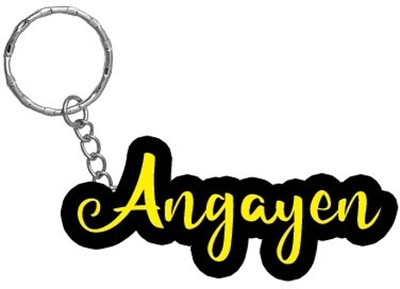 SY Gifts Angayen Name Black Yellow Name Keychain Key Chain