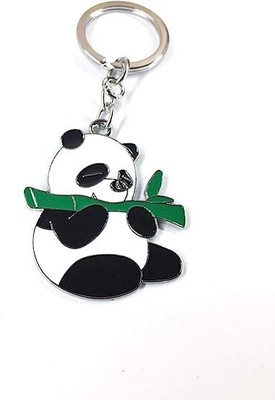 SHOKY LOOKS Metal Metallic Bamboo PANDA Attractive Design Strong and Durable Key Chain