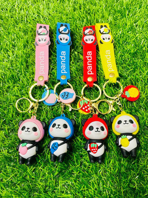 GKM Panda 3D latest design keychain combo pack of four Key Chain