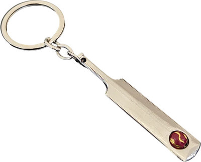 WHITE POPCORN BAT BALL METAL KEYCHAIN RANDOM COLOR PACK OF 1 Key Chain