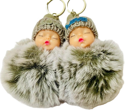 GKM Trendy Doll premium quality soft fur combo set keychain Key Chain