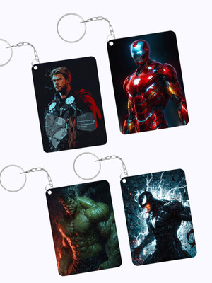 JOJO TRADERS JOJO present super heros printed premium keychians Key Chain