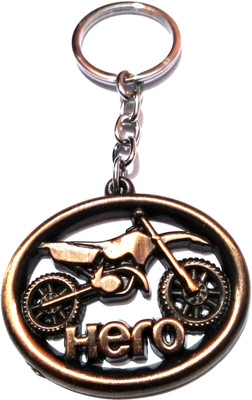 HERO bike shape keychain metal copper Key Chain