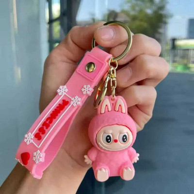 MBVTREADS Labubu Keychain Doll Cute Monster Bag Charm Wristlet Gift Key Chain