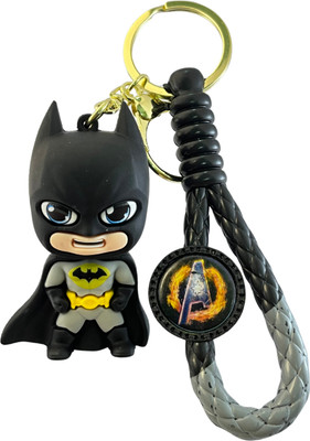 Kraft Crate Batman Inspired 3D Rubber Keychain With Hook & Strap for Fans & Collectors | Key Chain