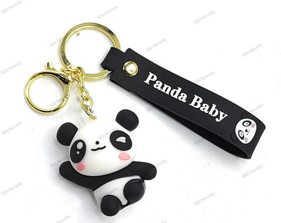 Sbb Novelty Cute Baby Panda 3D Keychain Keyring & Quirky Bag Charm Hard Silicone,Unbrekable Key Chain