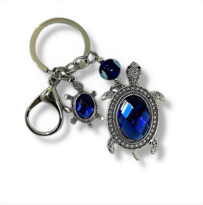Craftacious Evil eye Keychain with 2 Turtle for Good Luck and Charm - Home & Bike Keychain Key Chain