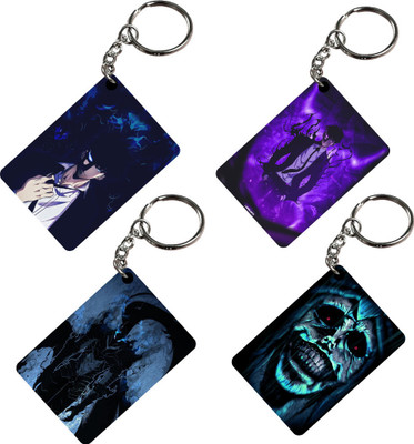 Printkaya Solo Leveling(Pack of4)Anime Printed Keychain For Bike,Car Key Chain Key Chain Key Chain
