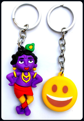 Meeko.com Krishna With Smiley Rubber Key Chain 01bu37gs-A Key Chain