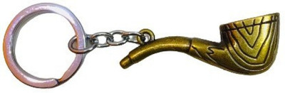 MOREL Cigar paipe golden matel primium small keychain (PACK OF 1) Key Chain