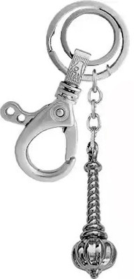 ShopTop Silver hanuman Gada and Hook M1 Key Chain