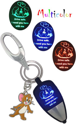 SHOKY LOOKS Multicolor Couple Light With Mini Jerry Unique Hanging Hook Key Chain
