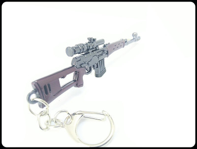 gtrp Top_PUBG Dragunov Sniper Real 3D Metal Body Sniper Weapon 120mm Length Key Chain