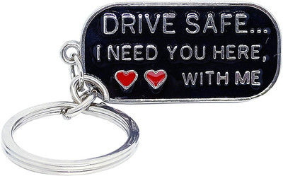 MOREL DRIVE SAFE I NEED YOU HERE WITH ME’ KEYCHAIN FOR HUSBAND WIFE DAD BF & GF GIFTS Key Chain