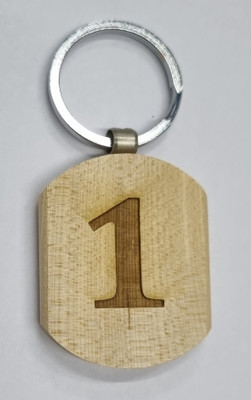 BLESSINGS Number 1 Wooden Key Chain