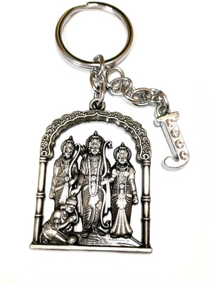 Meeko.com Jai shree Ram family AS_SO_RT_ED keyring with Letter J keyring 021a Key Chain