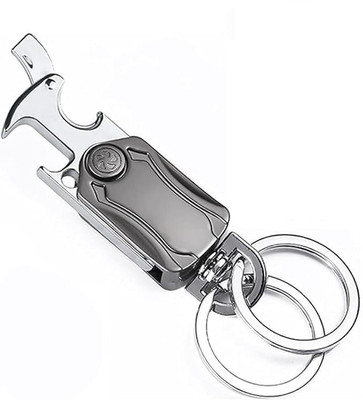 Niralasa Multifunction Keychain 5 IN 1 Heavy Duty Dual Ring Metal Keychain with Cutter Key Chain