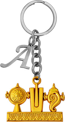 Shiv Jagdamba Tirupati Balaji Shanku Chakra Namam Initial Letter Alphabet - A Shivkey2022383 Key Chain