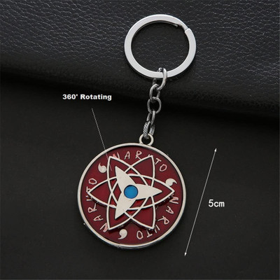 ShopTop Rotating Naruto Keychain Anime Cartoon keyring Key Chain