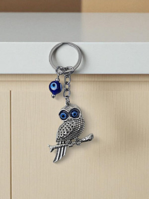 Creative Art by Tannu Blue Evil Eye Lucky 0WL Keychain For Bike/Car Key Ring Key Chain