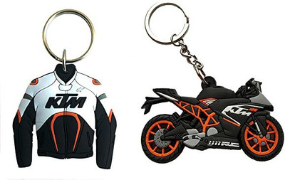 Meeko.com ktm White jacket & Bike ktm key chain Key Chain