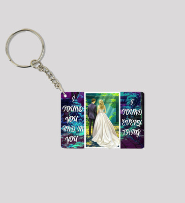Special Trend Hub Peaceful Forever Walk Romantic Love Printed Keychain Pack of 2 Key Chain
