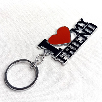 SCO I Love My Friend Metal Keychain | Gift for Friend|I Love My Friend Text Keyring Key Chain
