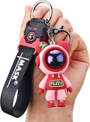 ZQE 3D Cute Space Suited Astronaut Silicone Keychain & Keyring for Kids For Gifts Key Chain