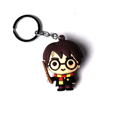 Daiyamondo Harry Potter 3D stand Keychain with stick in hand with box Packing Keychain Key Chain