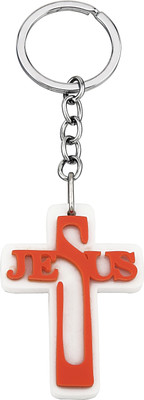 BLESSINGS Jesus Acrylic Orange Key Chain