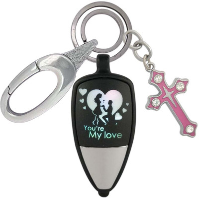 HANDSOME ISK Colorful You're My Love Couple Light With God Jesus Cross Locking Lock Key Chain
